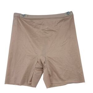 Spanx Power Panty Size XL Beige Mid Thigh Seamless Smoothing Firming